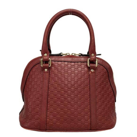 Auth GUCCI Micro Guccissima Bordeaux Leather - Handbag - Picture 1 of 14